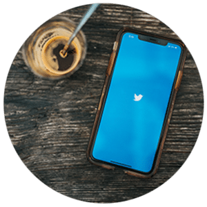 iphone with twitter logo